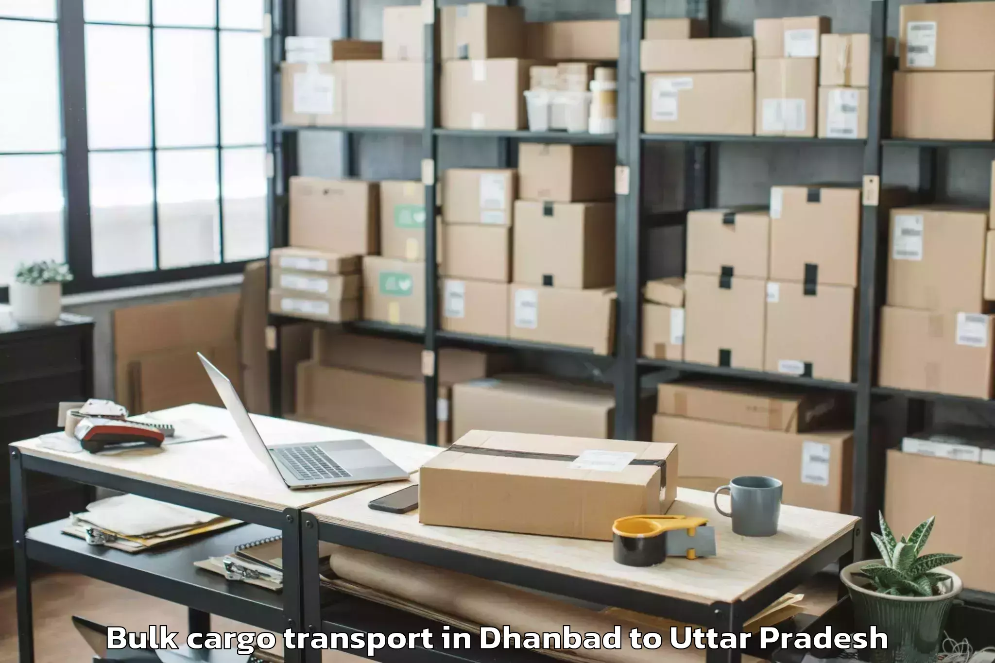 Book Dhanbad to Nizamabad Azamgarh Bulk Cargo Transport Online